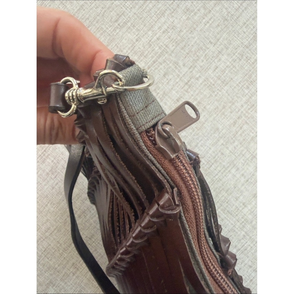 Vintage Y2K Woven Leather Shoulder Bag BCBG MaxAzria Clutch Minimalist braided - Picture 4 of 13